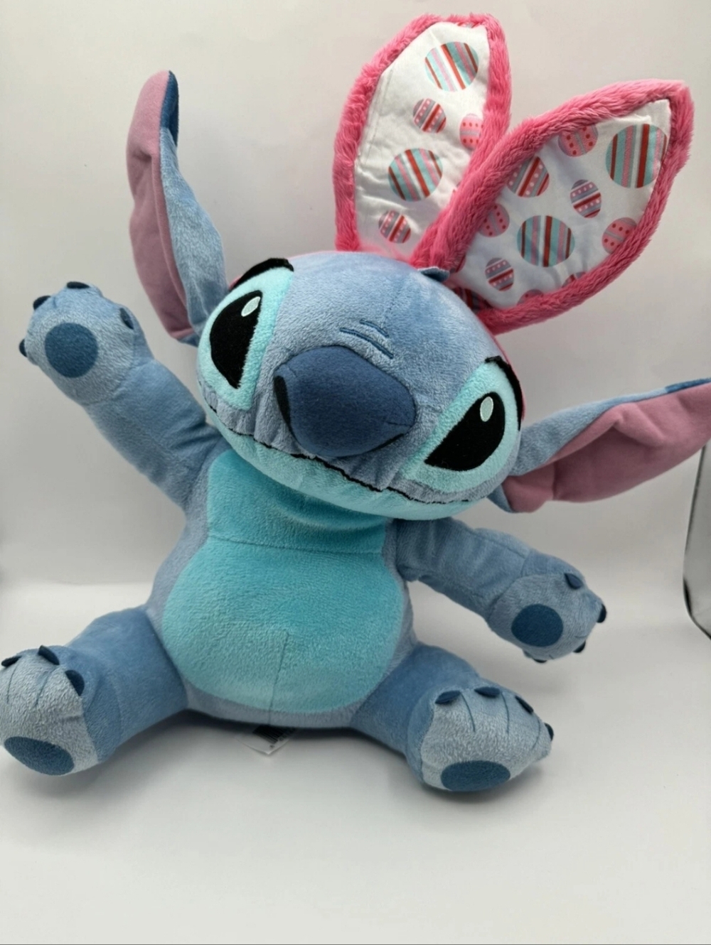 Disney Blue Stitch Plush with Pink Bunny Ears